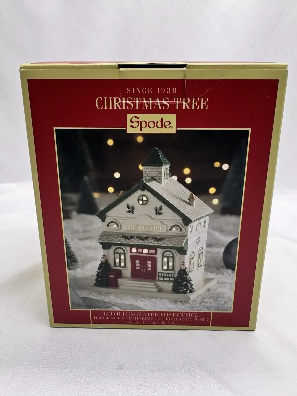 Spode Christmas Tree Miniature Village Post Office Decoration